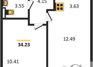 Продается однокомнатная квартира, 34.2 м2, Новосибирск, улица Ясный Берег, 16, ЖК Ясный Берег