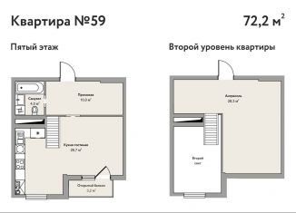 Продам квартиру свободная планировка, 72 м2, Железноводск