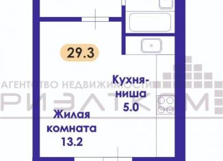 Продаю квартиру студию, 29.3 м2, Благовещенск, Заводская улица, 4/1, ЖК Лазурный Берег