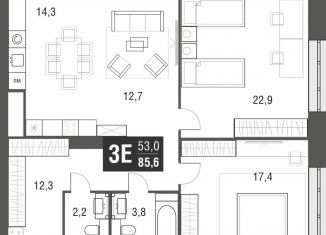 Продаю трехкомнатную квартиру, 85.6 м2, Москва, проезд Серебрякова, 11-13к1, район Свиблово