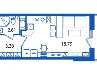 Продаю квартиру студию, 25.9 м2, Санкт-Петербург, ЖК Полис Приморский, проспект Авиаконструкторов, 61