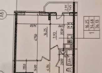 Продаю 1-ком. квартиру, 34.7 м2, Мурино, Воронцовский бульвар, 17, ЖК Алфавит