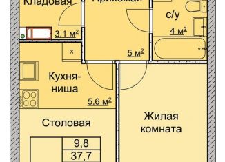 Продаю однокомнатную квартиру, 38.8 м2, Нижний Новгород, переулок Профинтерна, ЖК Маяковский Парк