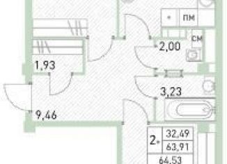 3-ком. квартира на продажу, 64.5 м2, Балашиха, ЖК Столичный, жилой комплекс Столичный, к22