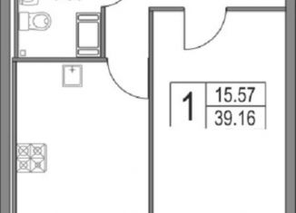 Продажа 1-комнатной квартиры, 39.1 м2, Санкт-Петербург, ЖК Приморский Квартал, Богатырский проспект, 2А