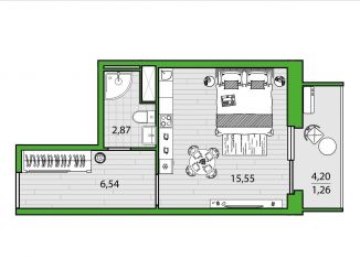 Продажа квартиры студии, 26.2 м2, Санкт-Петербург, ЖК Френдс