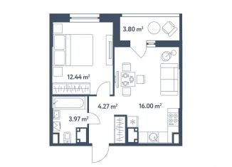 Продаю 2-комнатную квартиру, 38.6 м2, Москва, жилой комплекс Светлый Мир Станция Л, к8, ЖК Светлый Мир Станция Л