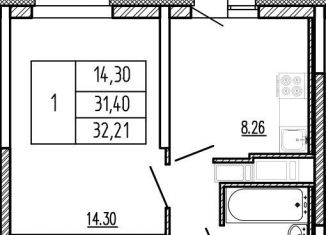 Продажа 1-комнатной квартиры, 34.1 м2, Мурино, Петровский бульвар, 6к2, ЖК Территория