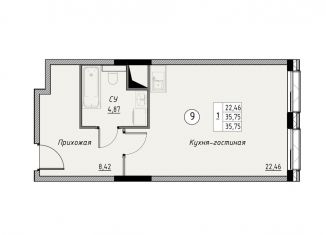 Продаю квартиру студию, 35.8 м2, Лыткарино, ЖК Новое Лыткарино