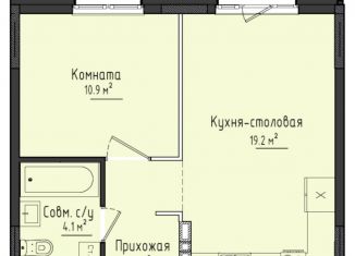Продается однокомнатная квартира, 38.5 м2, село Первомайский