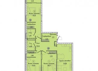 Продается 3-комнатная квартира, 117.7 м2, Екатеринбург, Машинная улица, 1В/2, ЖК Клевер Парк