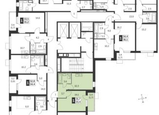 Продажа однокомнатной квартиры, 33.4 м2, Люберцы, ЖК 1-й Лермонтовский, Рождественская улица, 6