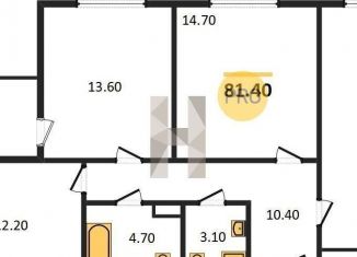 Продам 3-ком. квартиру, 81.4 м2, Калининград, улица Маршала Борзова, 109, ЖК Альпы