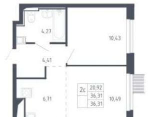 Продам однокомнатную квартиру, 36.3 м2, Москва, Молжаниновский район, жилой комплекс Молжаниново, к2