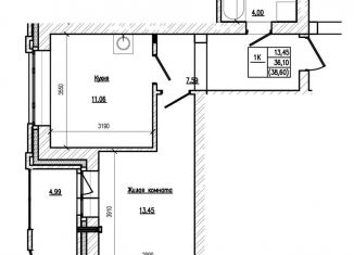 Продам 1-ком. квартиру, 36.1 м2, Новосибирск, ЖК На Шоссейной