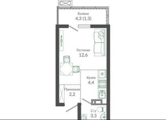 Продажа квартиры студии, 23.8 м2, Сочи, ЖК Флора, улица Искры, 66/9к1