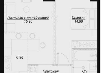 Однокомнатная квартира на продажу, 47.4 м2, Москва, 1-й Сетуньский проезд, вл6, станция Кутузовская