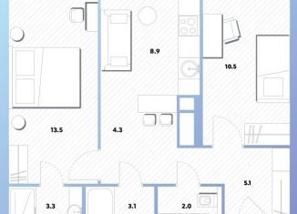 Продаю двухкомнатную квартиру, 50 м2, Москва, Окская улица, 7А, метро Окская