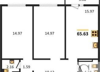 Продается двухкомнатная квартира, 65.6 м2, Новосибирск, улица Петухова, с1, ЖК Матрёшкин Двор