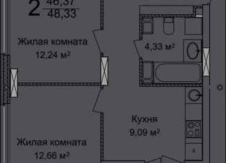 Продажа 2-комнатной квартиры, 48.3 м2, Нижний Новгород, ЖК КМ Тимирязевский