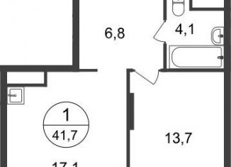 Продажа однокомнатной квартиры, 41.7 м2, Москва, 11-я фаза, к3