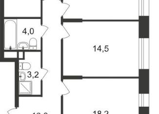 Продам четырехкомнатную квартиру, 108.2 м2, Московский, 7-я фаза, к2