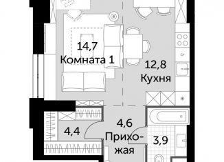 Продается однокомнатная квартира, 40.4 м2, Москва, ЖК Сидней Сити, жилой комплекс Сидней Сити, к1