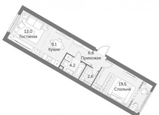 Продам 1-комнатную квартиру, 55 м2, Москва, метро Калужская