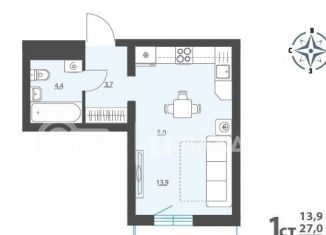 Продаю 1-комнатную квартиру, 28 м2, Воронеж, ЖК Новое Подгорное