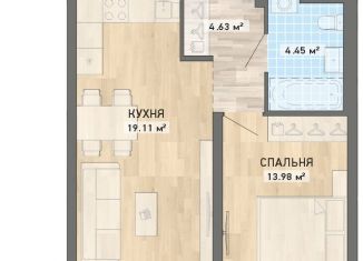 Продаю однокомнатную квартиру, 45.2 м2, Екатеринбург, ЖК Нова парк