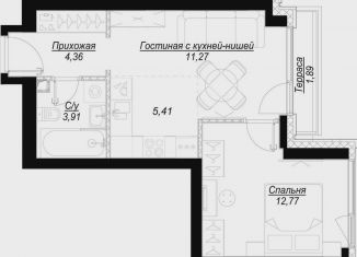Продам однокомнатную квартиру, 38.3 м2, Москва, 1-й Сетуньский проезд, вл6, ЖК Хайд