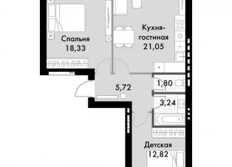 Продается 2-комнатная квартира, 63 м2, Апрелевка, улица Парк Апрель, 40