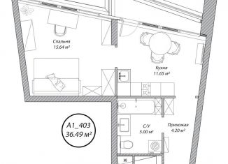 Продам квартиру студию, 36.4 м2, Москва, 5-я Мякининская улица, 20, метро Строгино