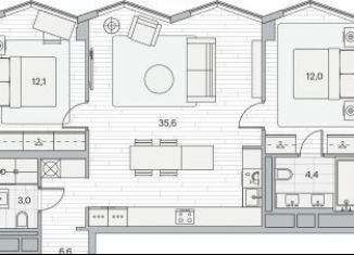 Продажа 2-ком. квартиры, 75.8 м2, Москва, Береговой проезд, 3, ЖК Береговой