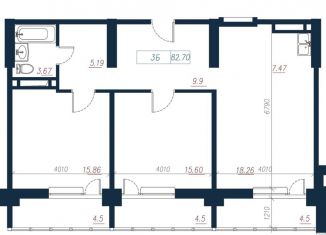 Продаю 3-ком. квартиру, 82.7 м2, Владивосток, Ленинский район