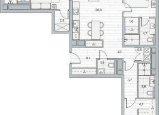 Продаю трехкомнатную квартиру, 104.8 м2, Москва, Береговой проезд, 3, ЖК Береговой