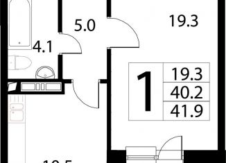 Продается однокомнатная квартира, 41.9 м2, посёлок Развилка, жилой комплекс Три Квартала, к10, ЖК Три Квартала