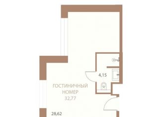 Продается 1-комнатная квартира, 32.8 м2, Липецк