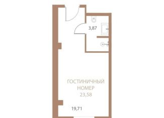Продается однокомнатная квартира, 23.6 м2, Липецк