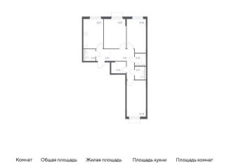 Продажа 3-комнатной квартиры, 78.4 м2, Московская область, жилой комплекс Мытищи Парк, к5