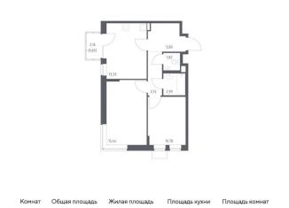 2-комнатная квартира на продажу, 54.5 м2, Москва