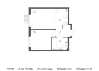 1-комнатная квартира на продажу, 35.1 м2, Мытищи, жилой комплекс Мытищи Парк, к5