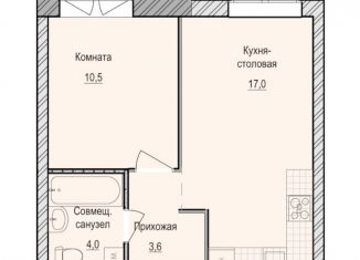 Продам 1-комнатную квартиру, 35.1 м2, село Первомайский