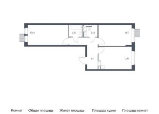 Продажа 2-комнатной квартиры, 57 м2, деревня Путилково