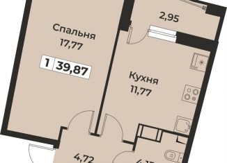 Продается 1-ком. квартира, 39.9 м2, Мурино, проспект Авиаторов Балтики, 29к2
