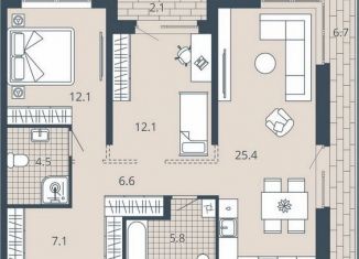 Продается двухкомнатная квартира, 82.1 м2, Пензенская область, улица Карпинского