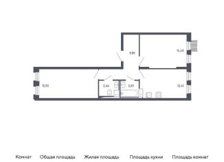 Продажа 2-комнатной квартиры, 56.7 м2, Москва, Ленинградское шоссе, 229Ак2