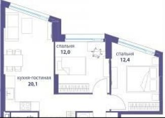 Продается 2-ком. квартира, 62.9 м2, Москва, станция Москва-Товарная, бульвар Сенкевича