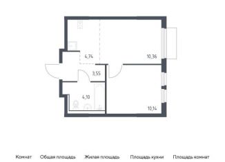 1-комнатная квартира на продажу, 32.9 м2, деревня Мисайлово