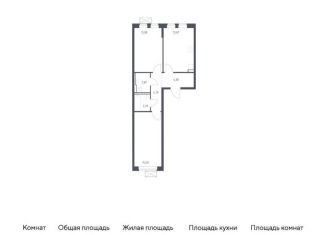 Продажа 2-комнатной квартиры, 57.4 м2, Московская область